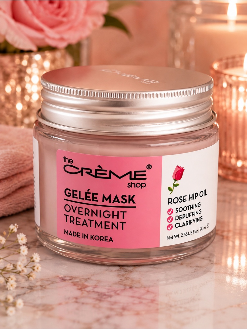 The Crème Shop Rose Hip Oil Gelée Mask Overnight Treatment